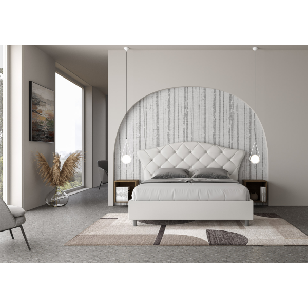 Langre bed 160x190 mesh and container Leatherette 01