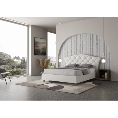 Langre bed 160x190 mesh and container Leatherette 01