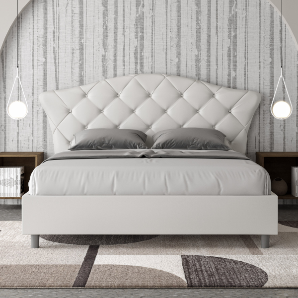 Langre bed 160x200 with leatherette base 01