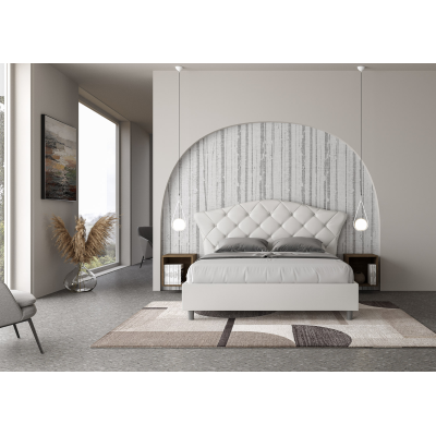 Langre bed 160x200 with leatherette base 01