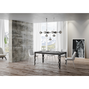 Karamay Evolution extendable table Concrete Gray 90x120 extended 224 Anthracite frame
