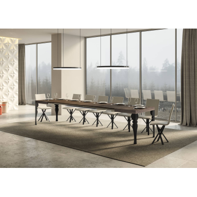 paxon ausziehtisch 90x180 nussbaumplatte verlängert 440 anthrazit gestell