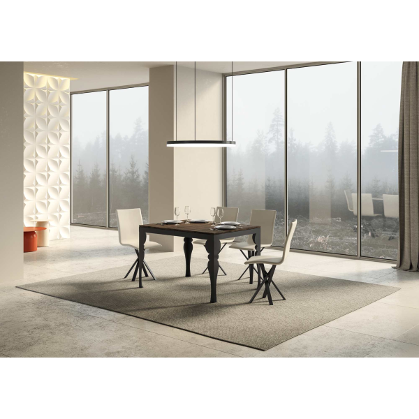 Paxon Evolution extendable table Walnut 90x120 extended 380 Anthracite