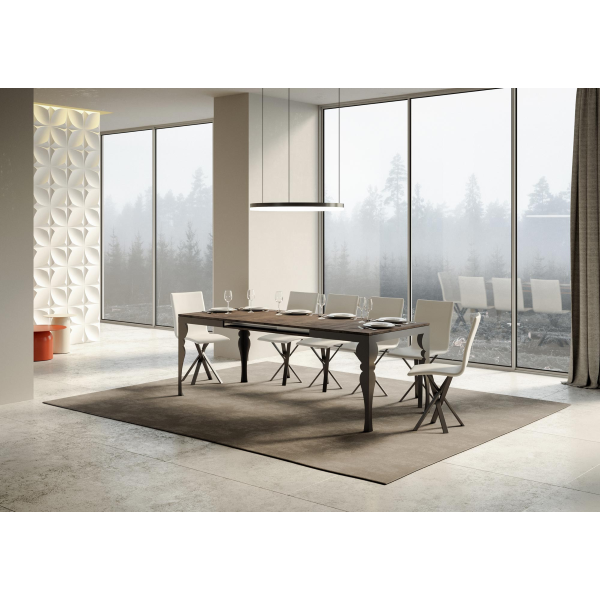 Paxon Evolution extendable table Walnut 90x120 extended 380 Anthracite