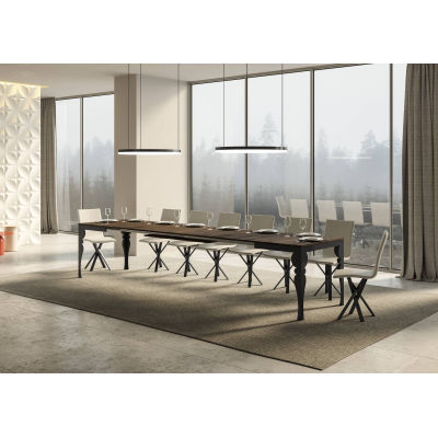 Paxon Evolution extendable table Walnut 90x120 extended 380 Anthracite