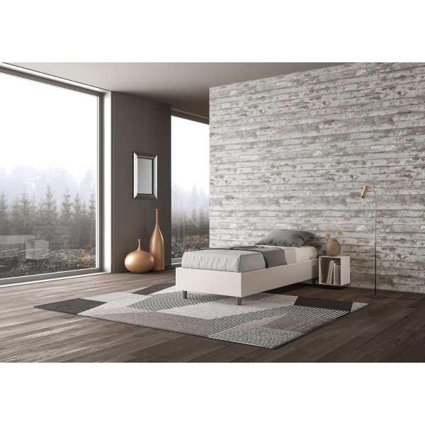 Cama sommier Azelia 80x190 con malla blanca