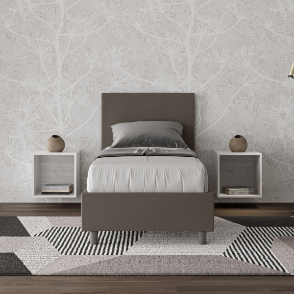 Adele bed 80x210 mesh and cappuccino container