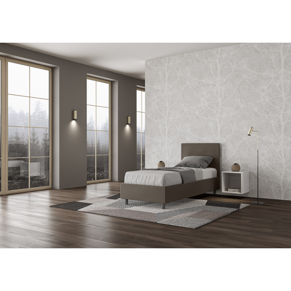 Adele bed 80x210 mesh and cappuccino container