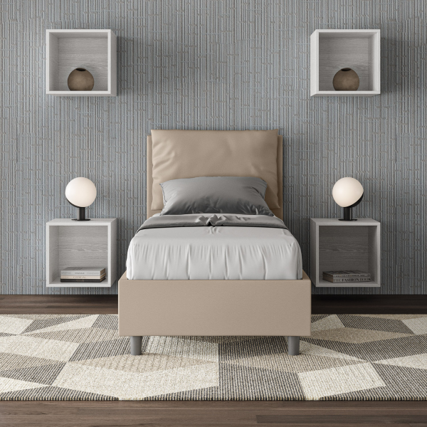 Antea bed 80x200 dove gray base and container