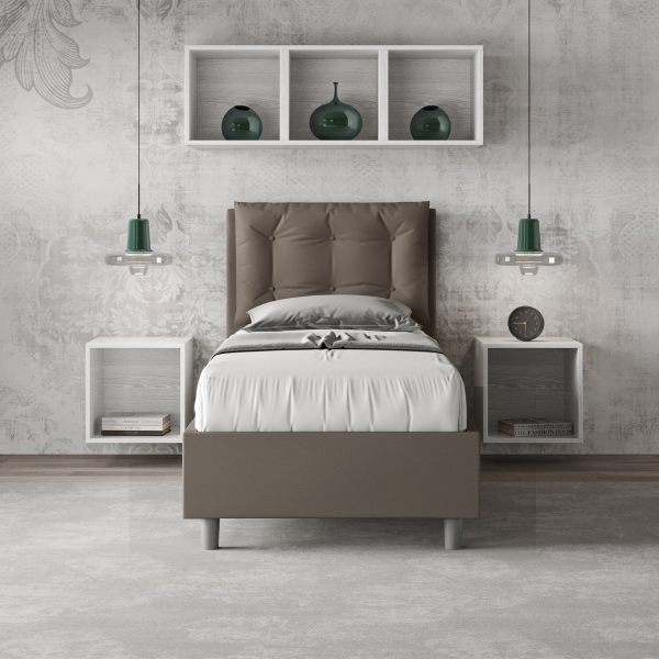 Annalisa bed 80x200 mesh and cappuccino container