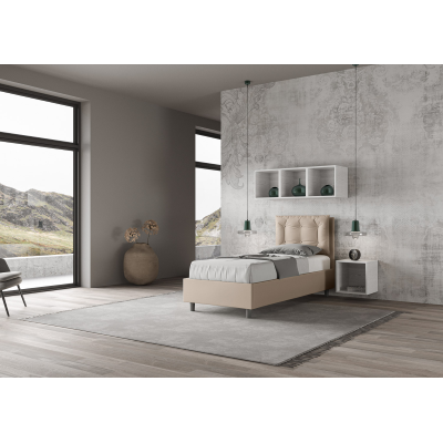 Lit 1 place Annalisa 80x210 avec sommier taupe