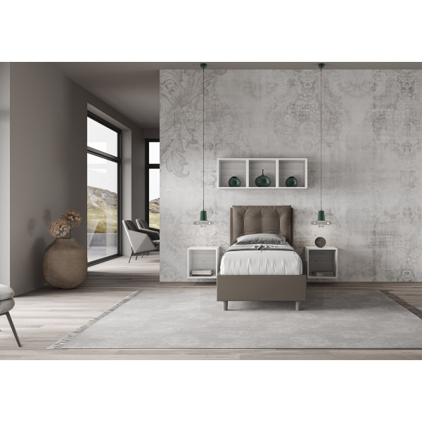 Annalisa bed 80x210 mesh and cappuccino container