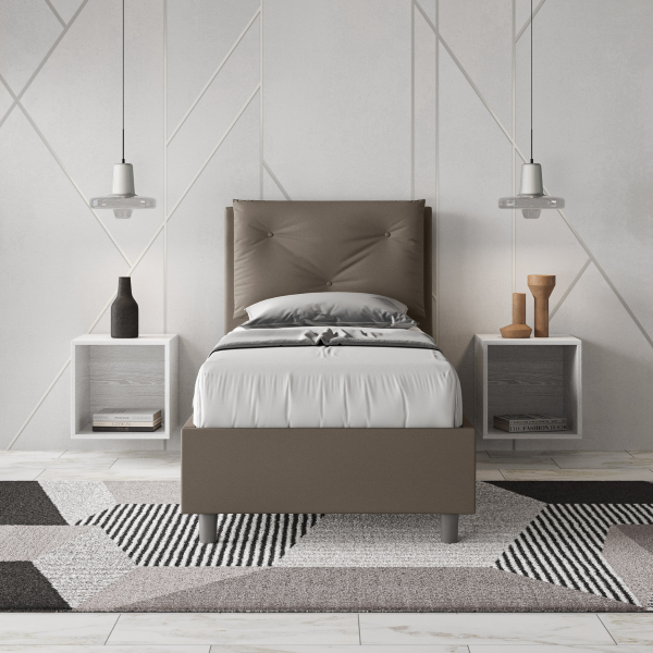Appia bed 80x200 with cappuccino base
