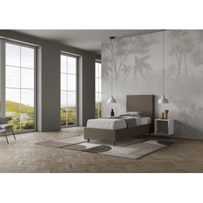 Cama Focus 80x190 con base capuchino