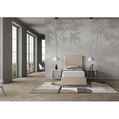 Focus bed 80x190 dove gray base and container