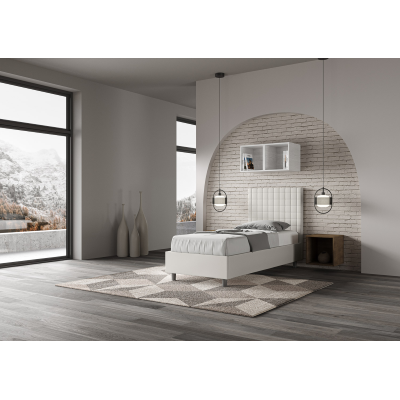 Lit 1 place Sunny 80x200 avec sommier blanc