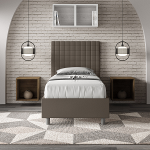 Sonniges Bett 80x210 mit Cappuccino-Basis