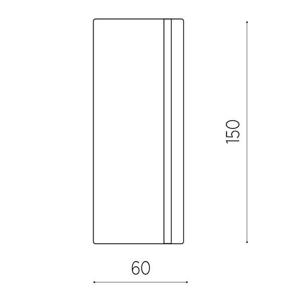 Specchio rettangolare con decoro sabbiato 60x150 cm DEVIS finitura fumè