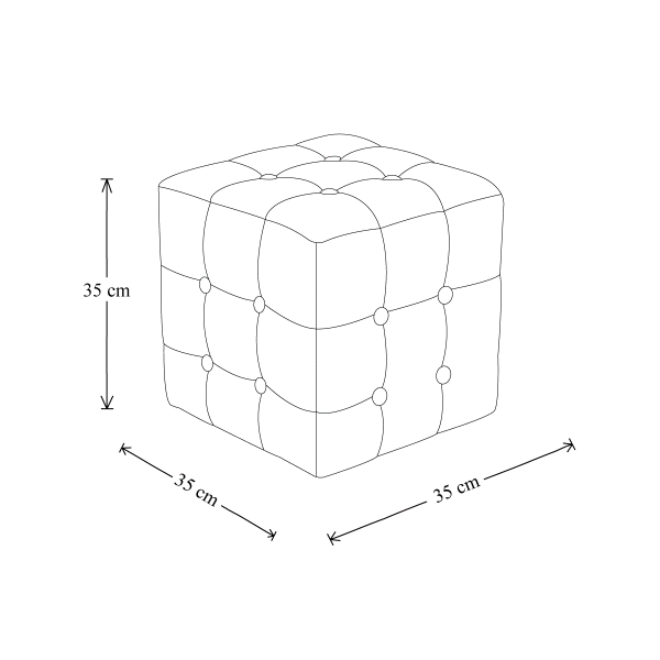 Pouf poggiapiedi in tessuto patchwork 35x35 cm EDITOR