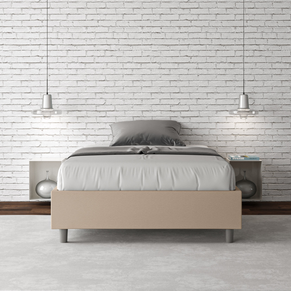 Azelia Sommier bed L.120 D.200 dove gray base and container