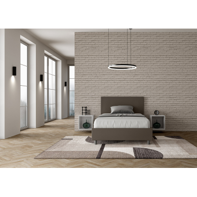 Lit 1 place et demi Adele 120x210 sans sommier cappuccino