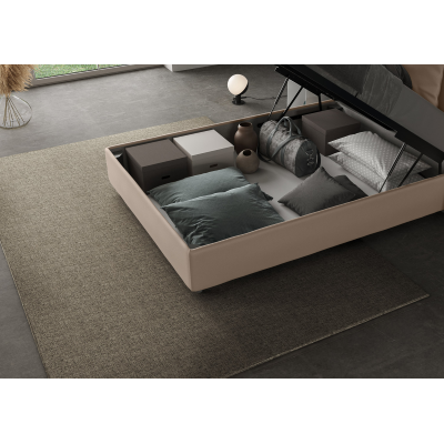 Antea Bett L.120 D.210 taubengrauer Sockel und Behälter