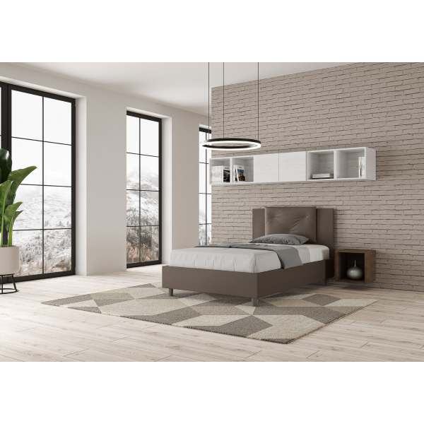 Bett Appia L.120 Basis D.210 und Cappuccino-Behälter