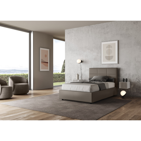 Mika bed 120x200 mesh and cappuccino container