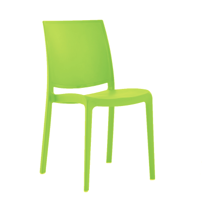 Garten- oder Küchenstuhl aus Polypropylen stapelbar - Set 2 FEBE Green