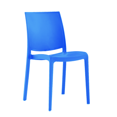 Chaise de jardin ou de cuisine en polypropylène empilable - Set de 2 FEBE Bleu clair