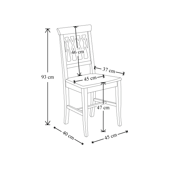 Küchenstühle aus Kirschholz mit massiver Sitzfläche, 2 Stück – TRECCIA