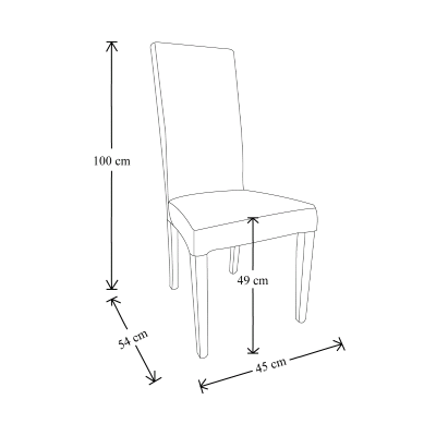 NABUK Küchenstuhl - Sitz und Beine Beige DENVER 2 Stühle