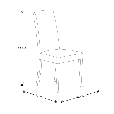 Ecoleather Stuhl mit lackierten Holzbeinen CLAUDIA Beige 2er Set