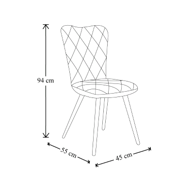 Stuhl Sessel aus Kunstleder mit Rautensteppung und LENA taubengrauer Umrandung 2er Set
