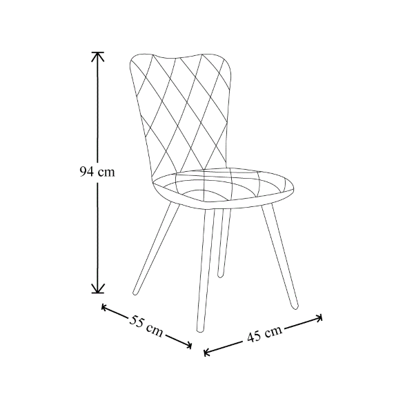 Stuhl Sessel aus Kunstleder mit Rautensteppung und LENA taubengrauer Umrandung 2er Set