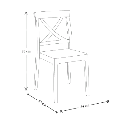 Stapelstuhl aus Polypropylen für den Innen- und Außenbereich ARTEMIDE Anthrazit 2er Set
