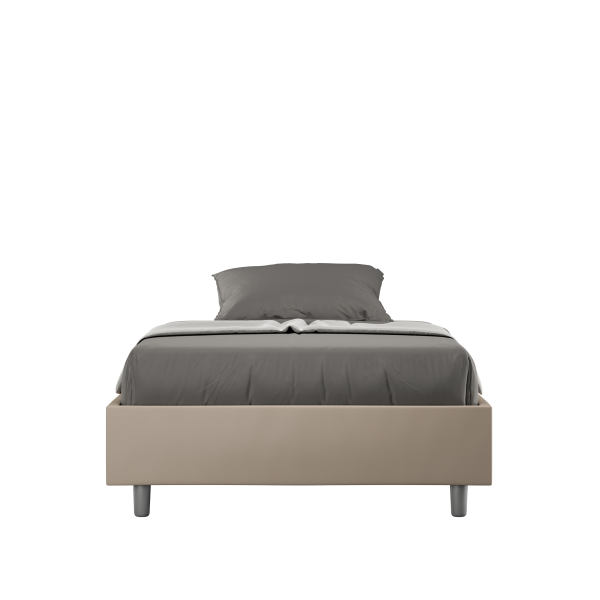 Azelia Sommier bed L.140 D.190 dove gray base and container