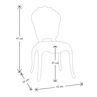 Silla REGNA en policarbonato transparente