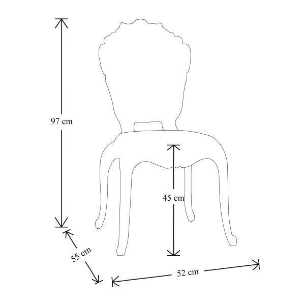 Silla REGNA en policarbonato transparente
