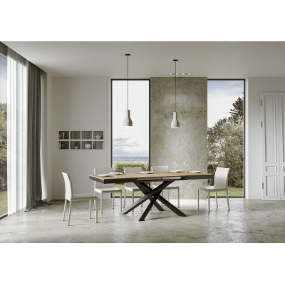 Mesa Volantis Evolution Tapa Roble Natura 90x180 Alargada 440 Estructura Antracita