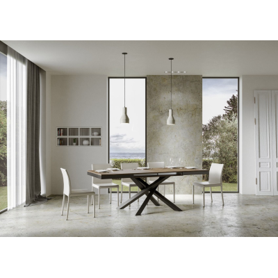Tavolo Volantis Evolution piano Noce 90x180 Allungato 440 telaio Antracite