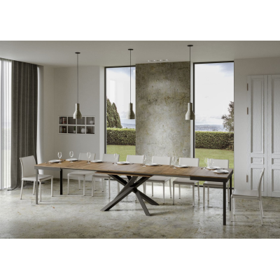 Tavolo Volantis Evolution piano Noce 90x180 Allungato 440 telaio Antracite