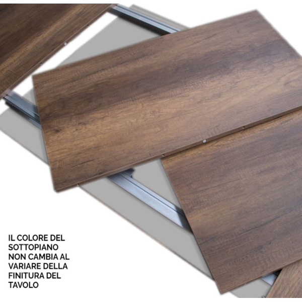 Tavolo Volantis Evolution piano Noce 90x180 Allungato 440 telaio Antracite