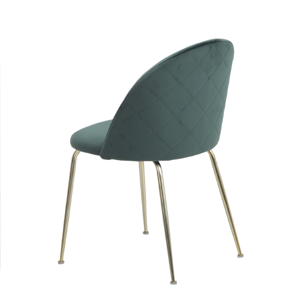 Sessel aus grünem Samt mit goldenen Metallbeinen – PARIS 2 Stühle