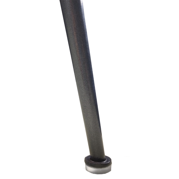 Silla en terciopelo gris antracita con patas de metal negro