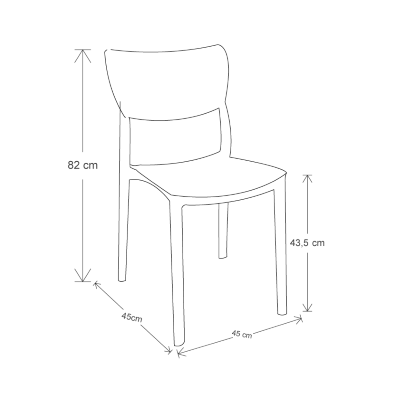 Stapelstuhl für drinnen und draußen LIBRA Weiß 2 Stühle