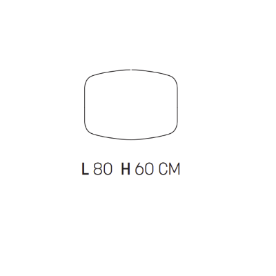 BRAVE bathroom mirror 80 cm with LED applique