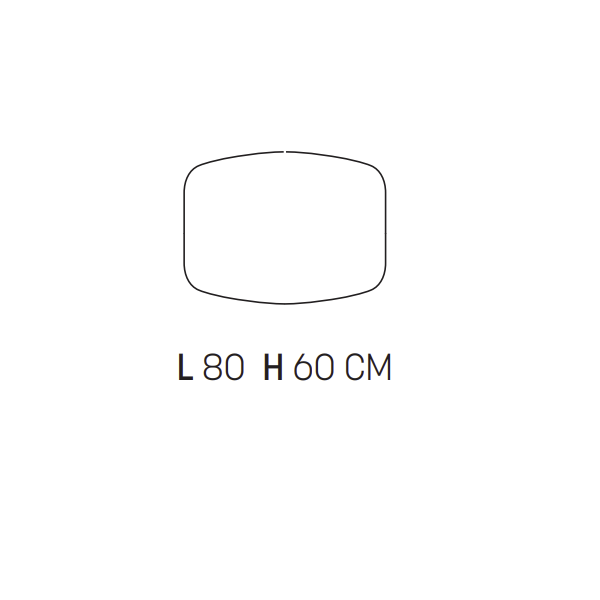 BRAVE bathroom mirror 80 cm with LED applique