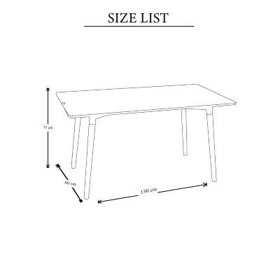 Fester Tisch aus grauem Holz - 130 cm Enrico Coveri