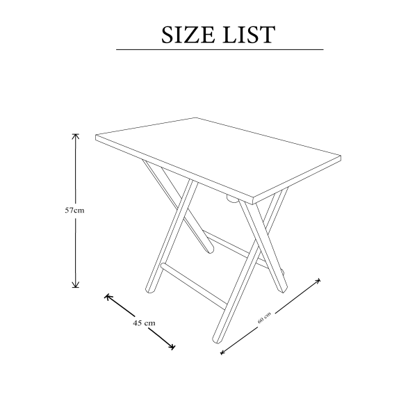 Faltbarer baby Klapptisch mit 45x60 Walnuss-Formica-Platte